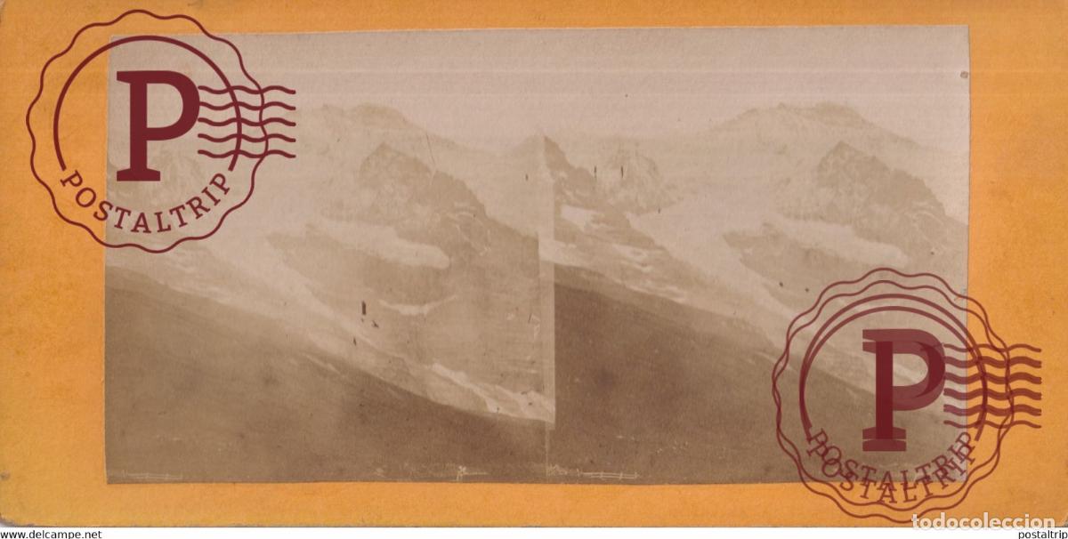 Antique Photography: L OBERLAND R&Eacute;GION LA PLUS ELEV&Eacute;E DU CANTON DE BERNE SUISSE SUIZA SWITZERLAND +-17.5*8.5cm ESTEREO