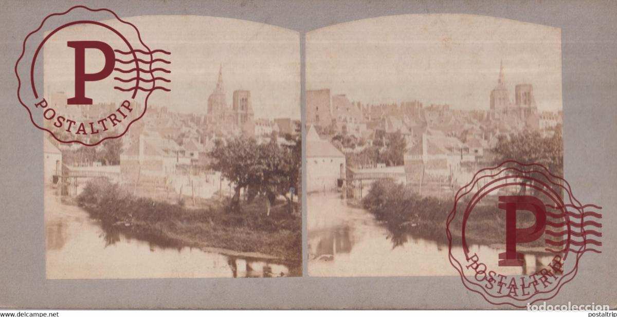 Alte Fotografie: DEBUT ACTIVITE 1890 PARIS EDOUARD BUIZAID +-17.5*8.5CM ESTEREOSCOPICA STEREOSCOPIC