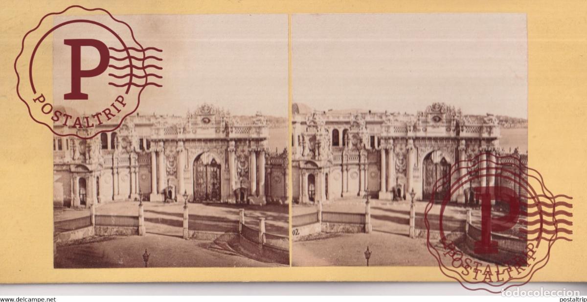 Alte Fotografie: TURQUIE,TURKEI TURKEY Palais du sultan &agrave; Dolma Batche +-17.5*8.5CM ESTEREOSCOPICA STEREOSCOPIC