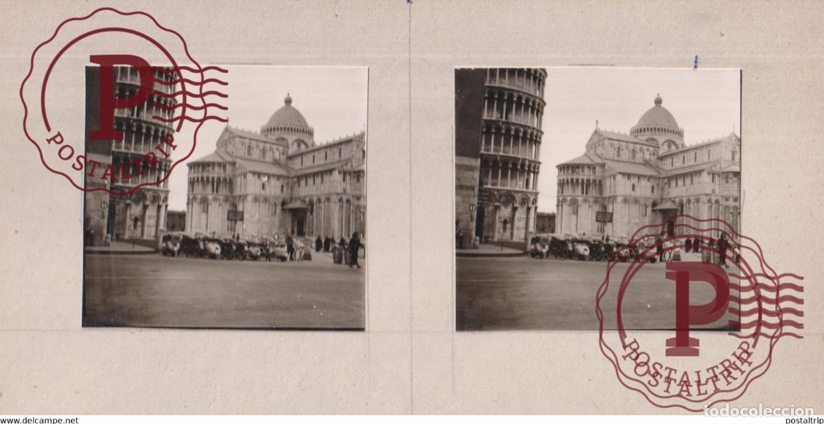 Alte Fotografie: SEMI CONTEMPORAINES ITALY ITALIE PISE PISA +-17.5*8.5CM ESTEREOSCOPICA STEREOSCOPIC