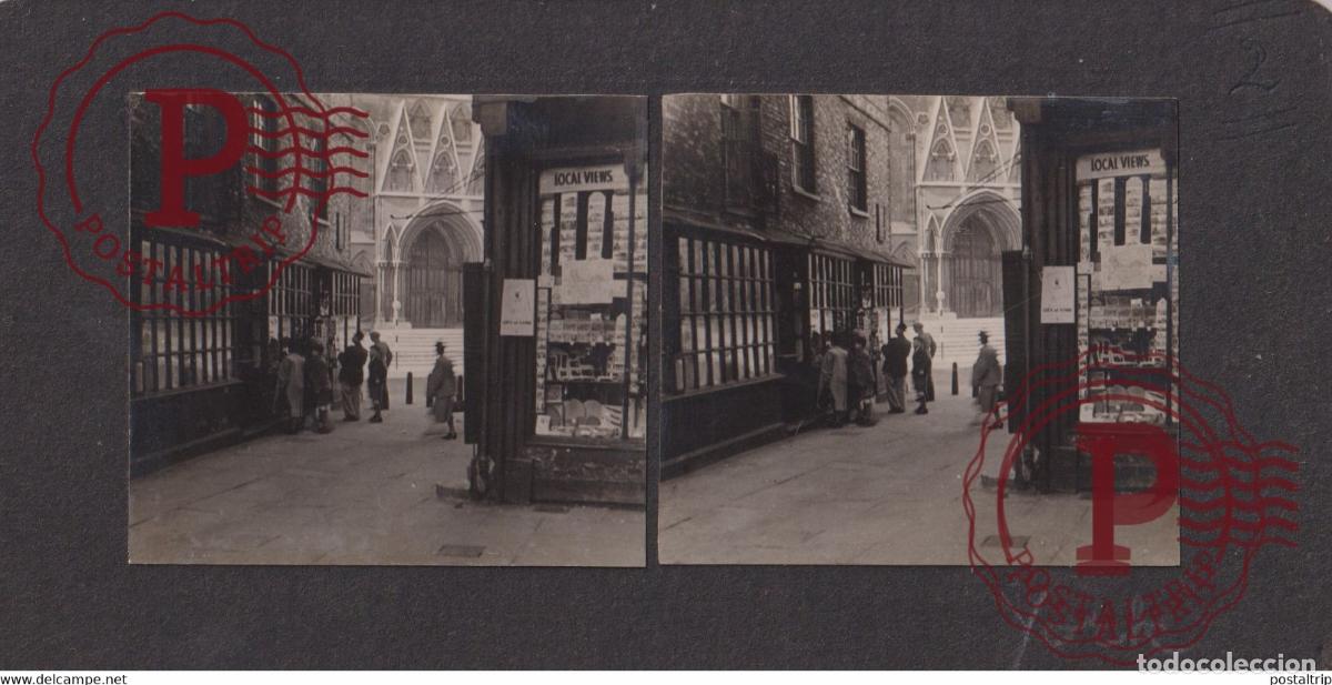 Alte Fotografie: UK 2 STEREOS ON 1 BOARD YORK ENGLAND +-17.5*8.5CM ESTEREOSCOPICA STEREOSCOPIC