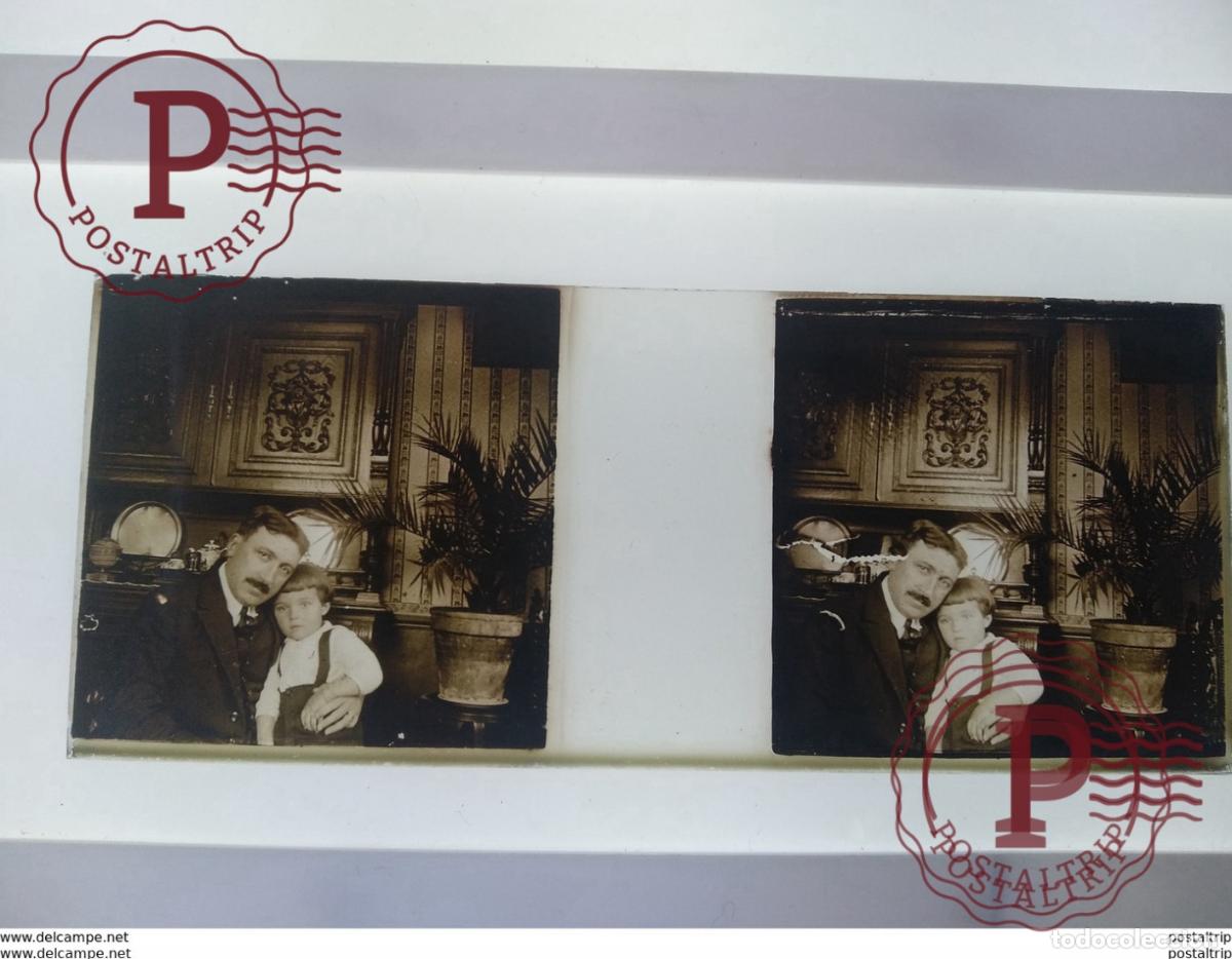 Fotograf&iacute;a antigua: St&eacute;r&eacute;o sur verre plaque de Verre