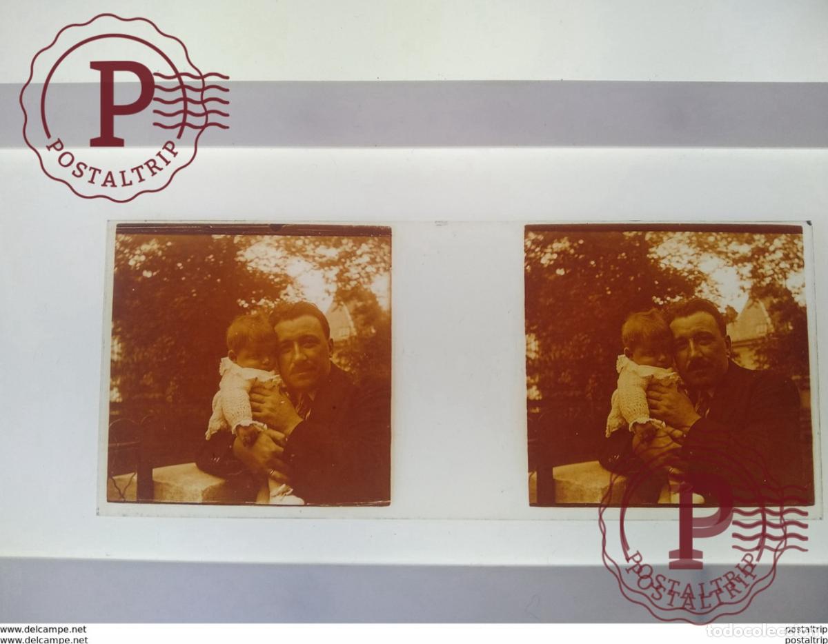 Fotograf&iacute;a antigua: St&eacute;r&eacute;o sur verre plaque de Verre