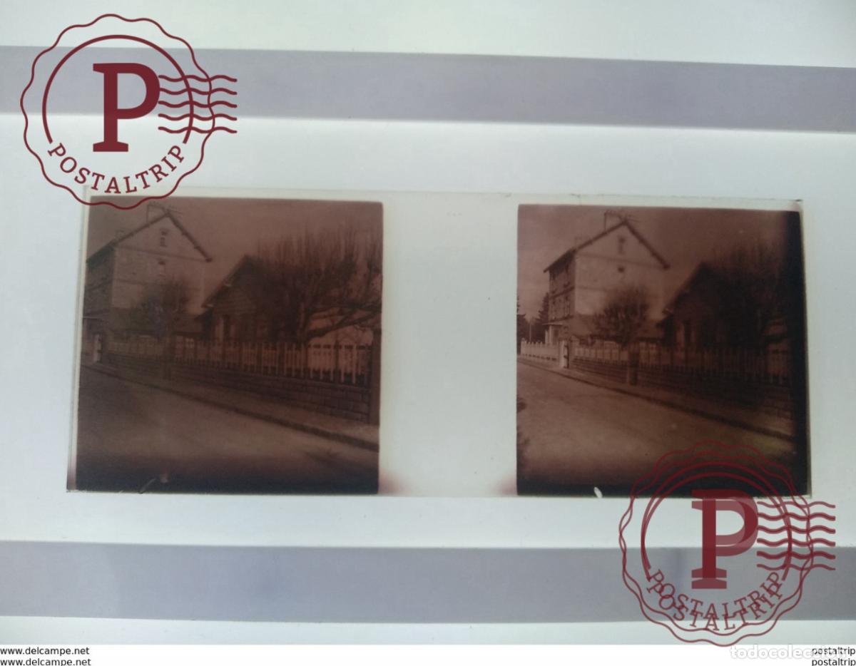 Fotograf&iacute;a antigua: St&eacute;r&eacute;o sur verre plaque de Verre