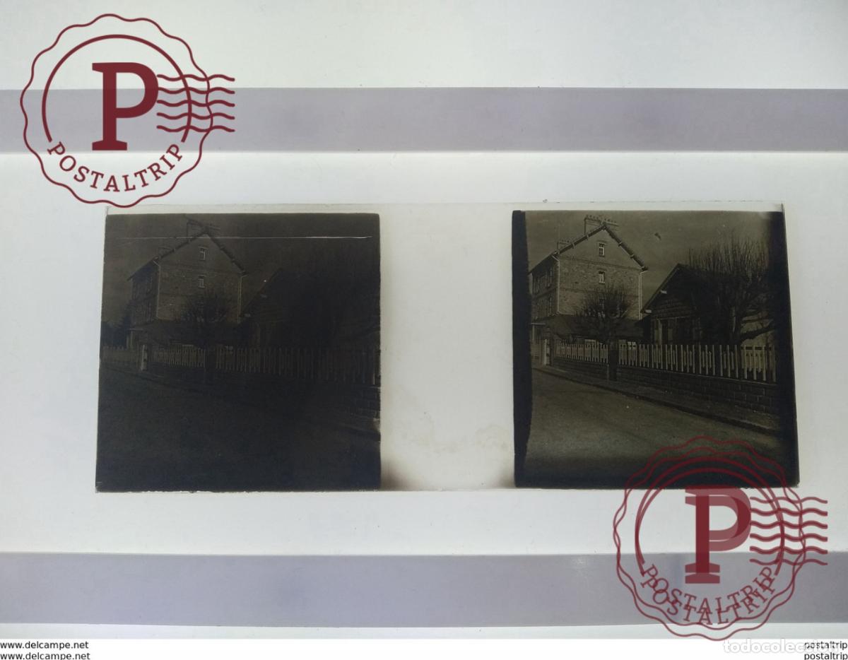 Fotograf&iacute;a antigua: St&eacute;r&eacute;o sur verre plaque de Verre