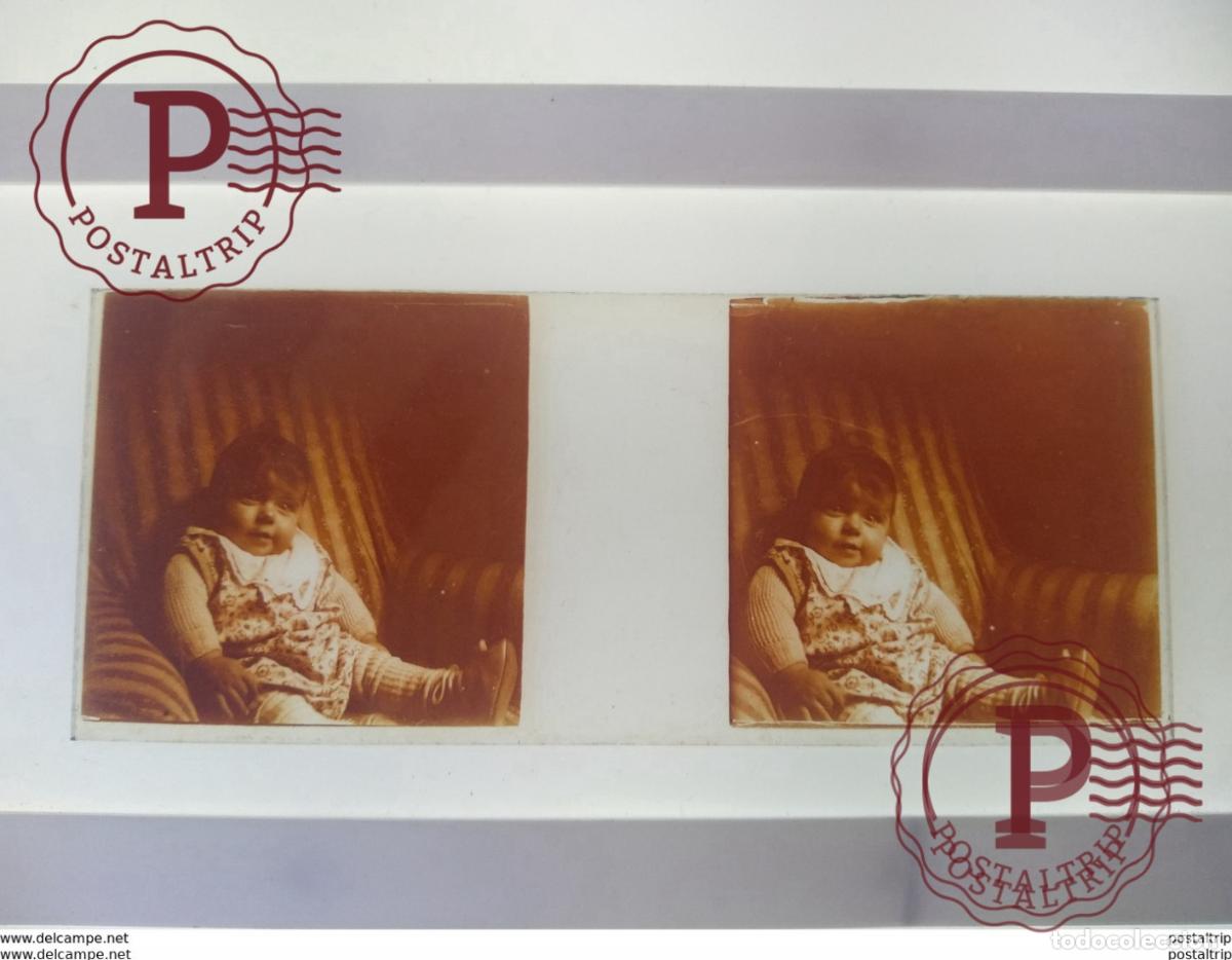 Fotograf&iacute;a antigua: St&eacute;r&eacute;o sur verre plaque de Verre