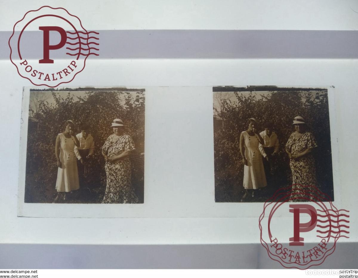 Fotograf&iacute;a antigua: St&eacute;r&eacute;o sur verre plaque de Verre