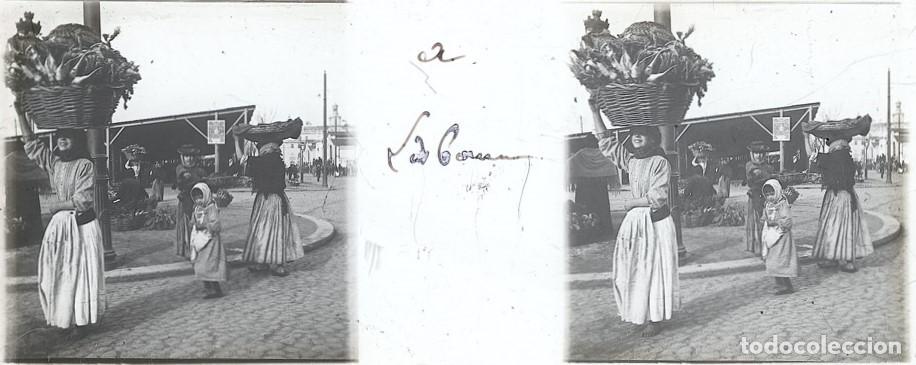 Fotograf&iacute;a antigua: PORTUGAL LISBOA ESTEROSCOPICA DE CRISTAL 4.5 X 10.7 cm.