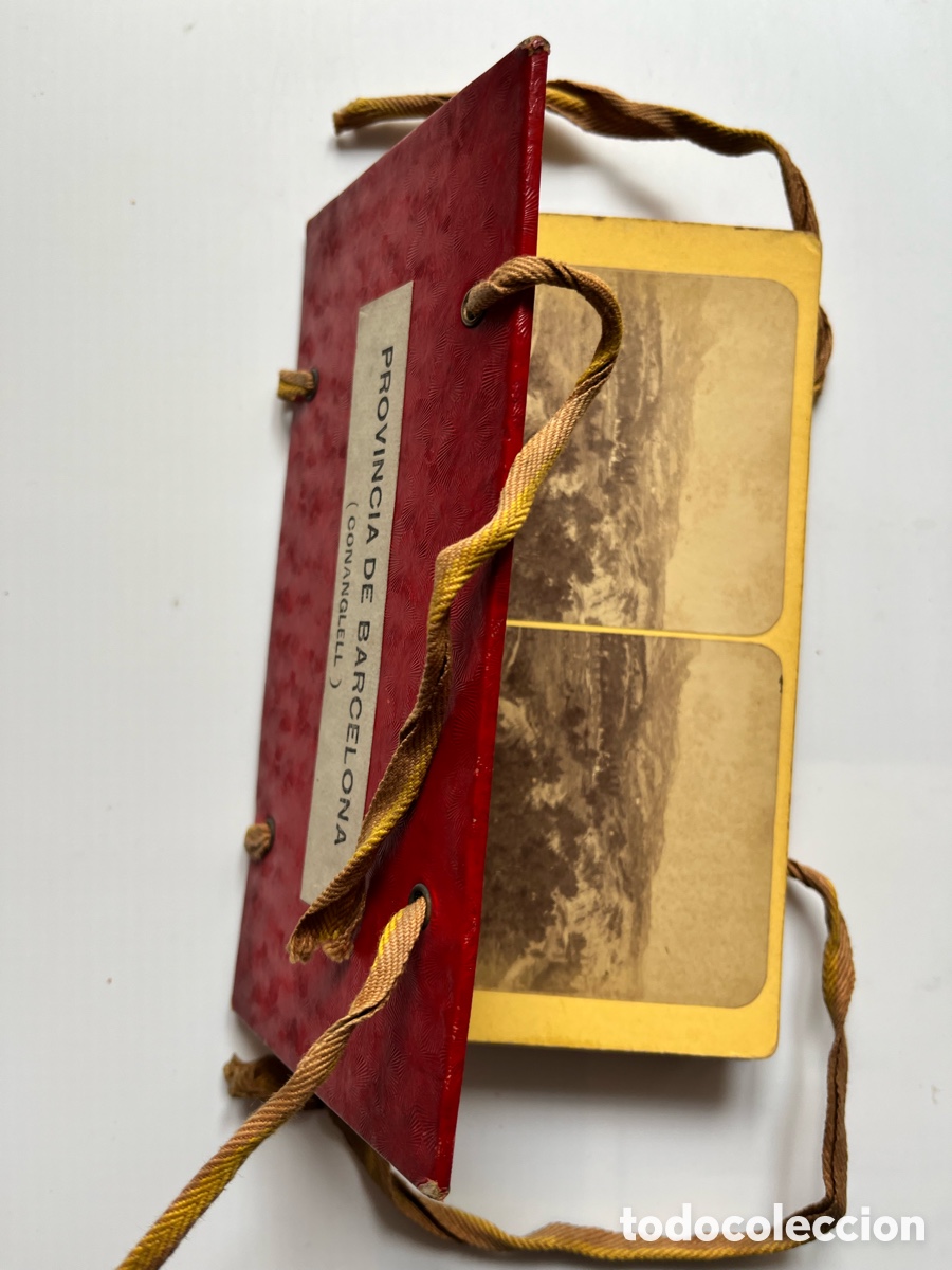 Fotograf&iacute;a antigua: CARPETA ajustable para fotograf&iacute;as estereosc&oacute;picas - Etiquetada Conanglell.