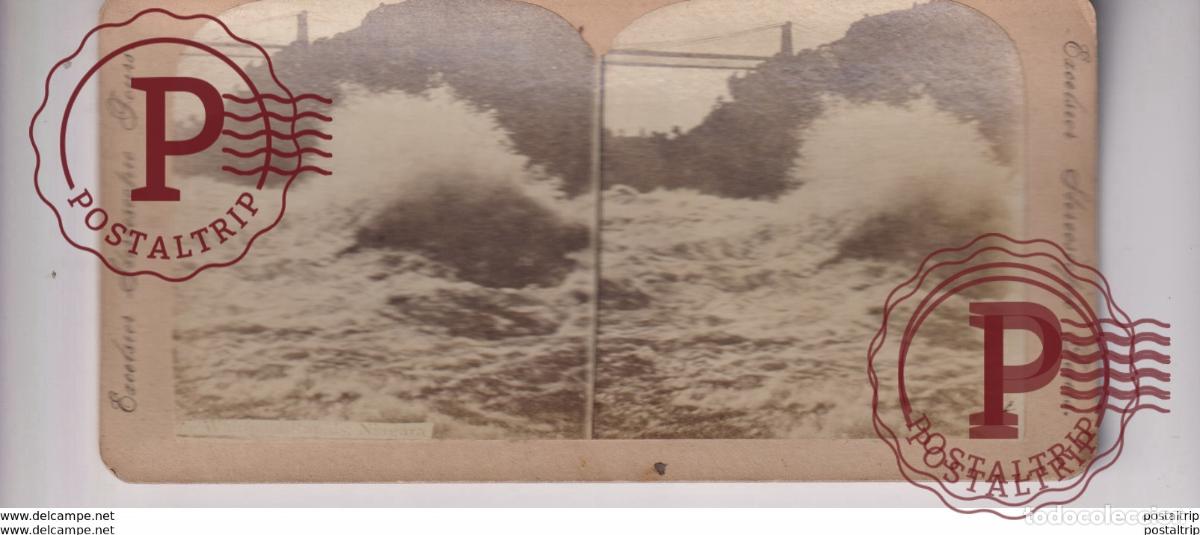 Fotograf&iacute;a antigua: WHIRLPOOL RAPIDS NIAGARA FALLS st&eacute;r&eacute;oscopique st&eacute;r&eacute;oscope carte photo st&eacute;r&eacute;o