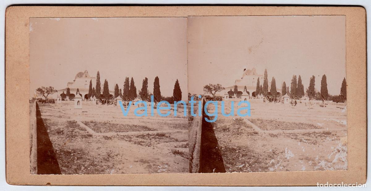 Fotograf&iacute;a antigua: Moncada, Valencia. Magn&iacute;fica foto Fiesta mercado, romer&iacute;a. Porrat. Ermita Santa B&aacute;rbara Siglo XIX vl