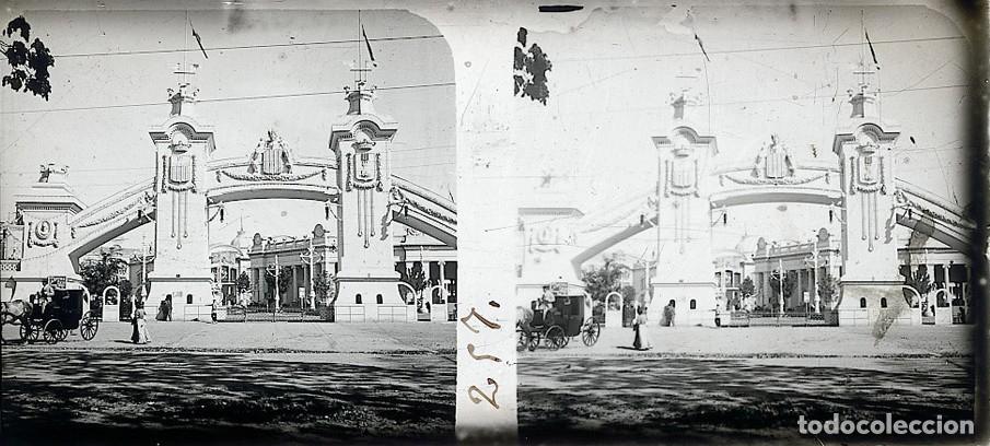 Antique Photography: VALENCIA 1909 EXPOSICION REGIONAL ESTEREOSCOPICA DE CRISTAL TAMA&Ntilde;O 6 X 13 CM.