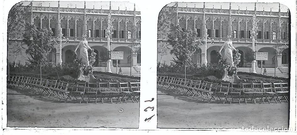 Alte Fotografie: VALENCIA 1909 EXPOSICION REGIONAL ESTEREOSCOPICA DE CRISTAL TAMA&Ntilde;O 6 X 13 CM.