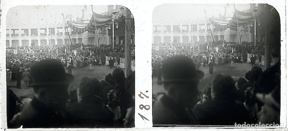 Antique Photography: VALENCIA 1909 EXPOSICION REGIONAL ESTEREOSCOPICA DE CRISTAL TAMA&Ntilde;O 6 X 13 CM.