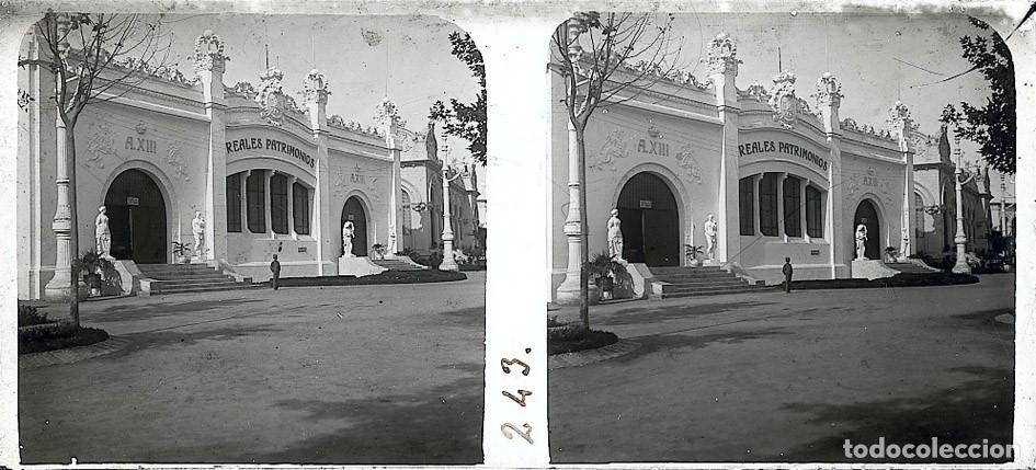 Antique Photography: VALENCIA 1909 EXPOSICION REGIONAL ESTEREOSCOPICA DE CRISTAL TAMA&Ntilde;O 6 X 13 CM.