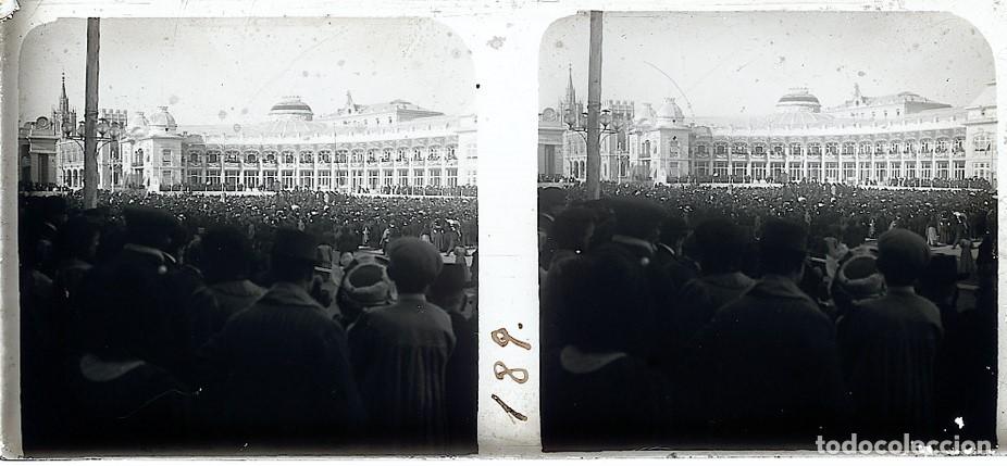 Fotograf&iacute;a antigua: VALENCIA 1909 EXPOSICION REGIONAL ESTEREOSCOPICA DE CRISTAL TAMA&Ntilde;O 6 X 13 CM.