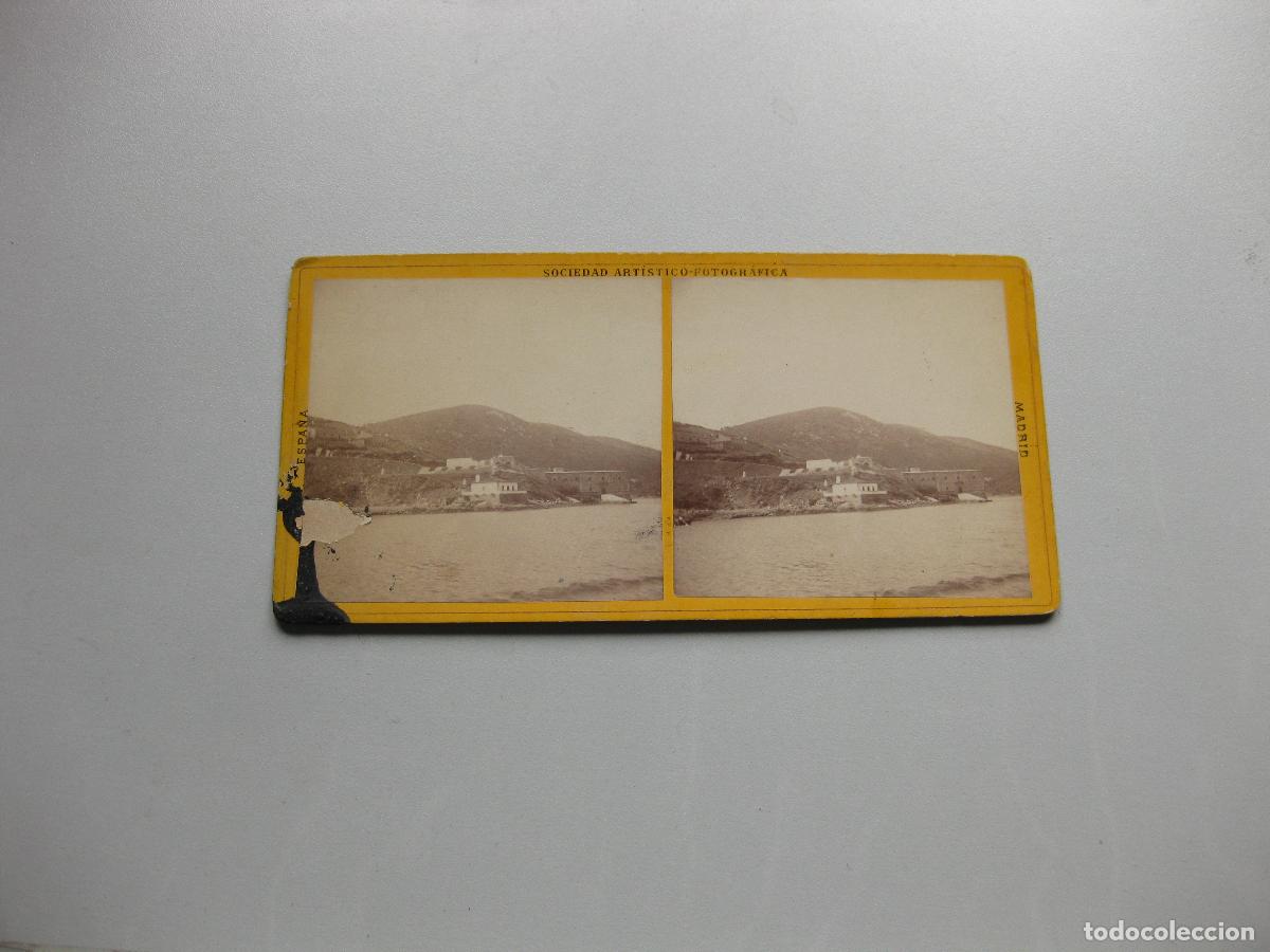 Fotograf&iacute;a antigua: FOTOGRAF&Iacute;A ESTEREOSC&Oacute;PICA DEL CASTILLO DE LA PALMA. MUGARDOS. LA CORU&Ntilde;A