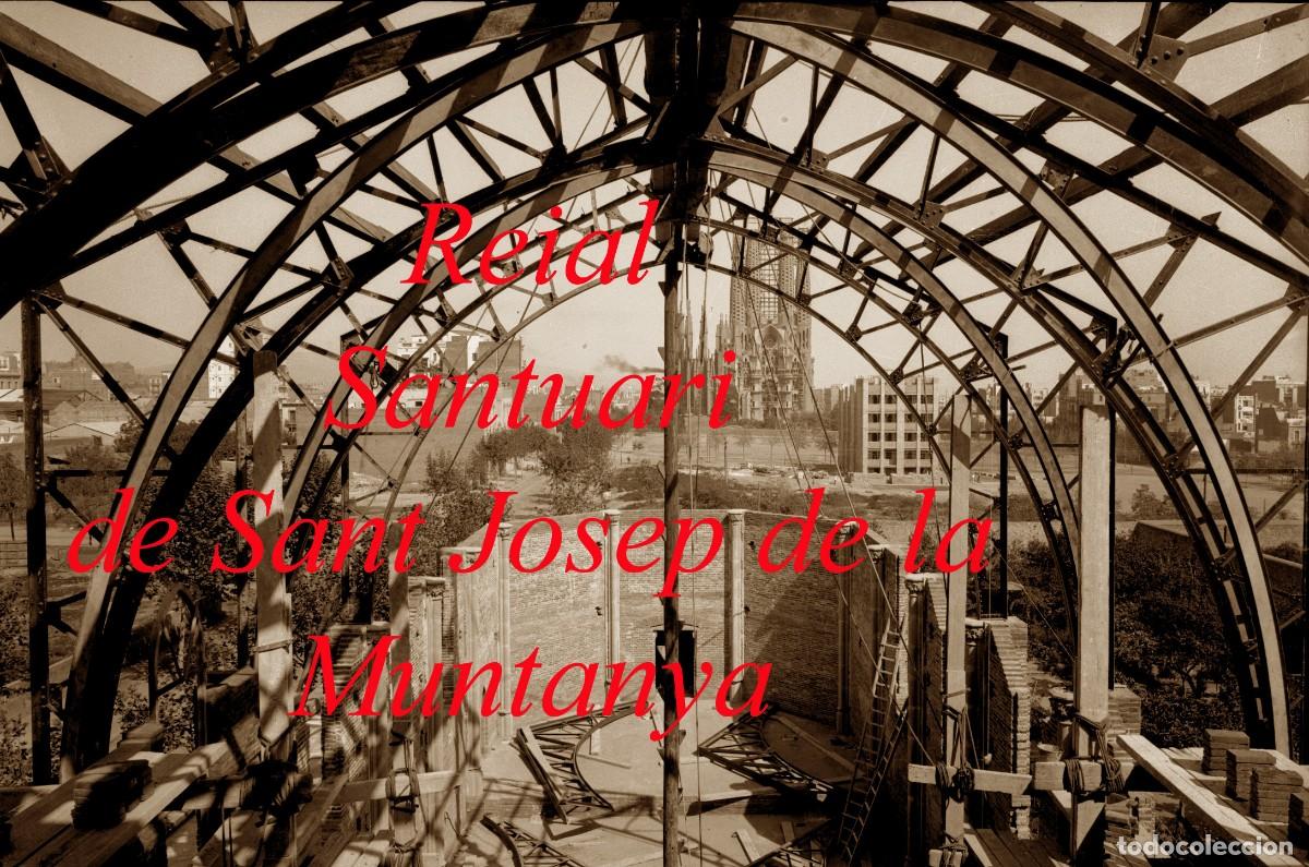 Fotograf&iacute;a antigua: BARCELONA - MODERNISME - Reial Santuari de Sant Josep de la Muntanya - 2 NEGATIUS DE VIDRE