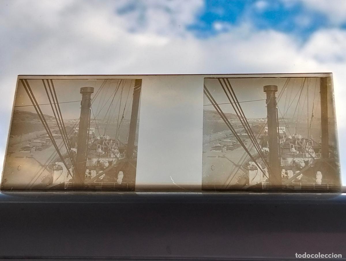 Fotografia antica: TARRAGONA VISTA ESTEREOSCOPICA EN CRISTAL 4,5 X 10,5 CM