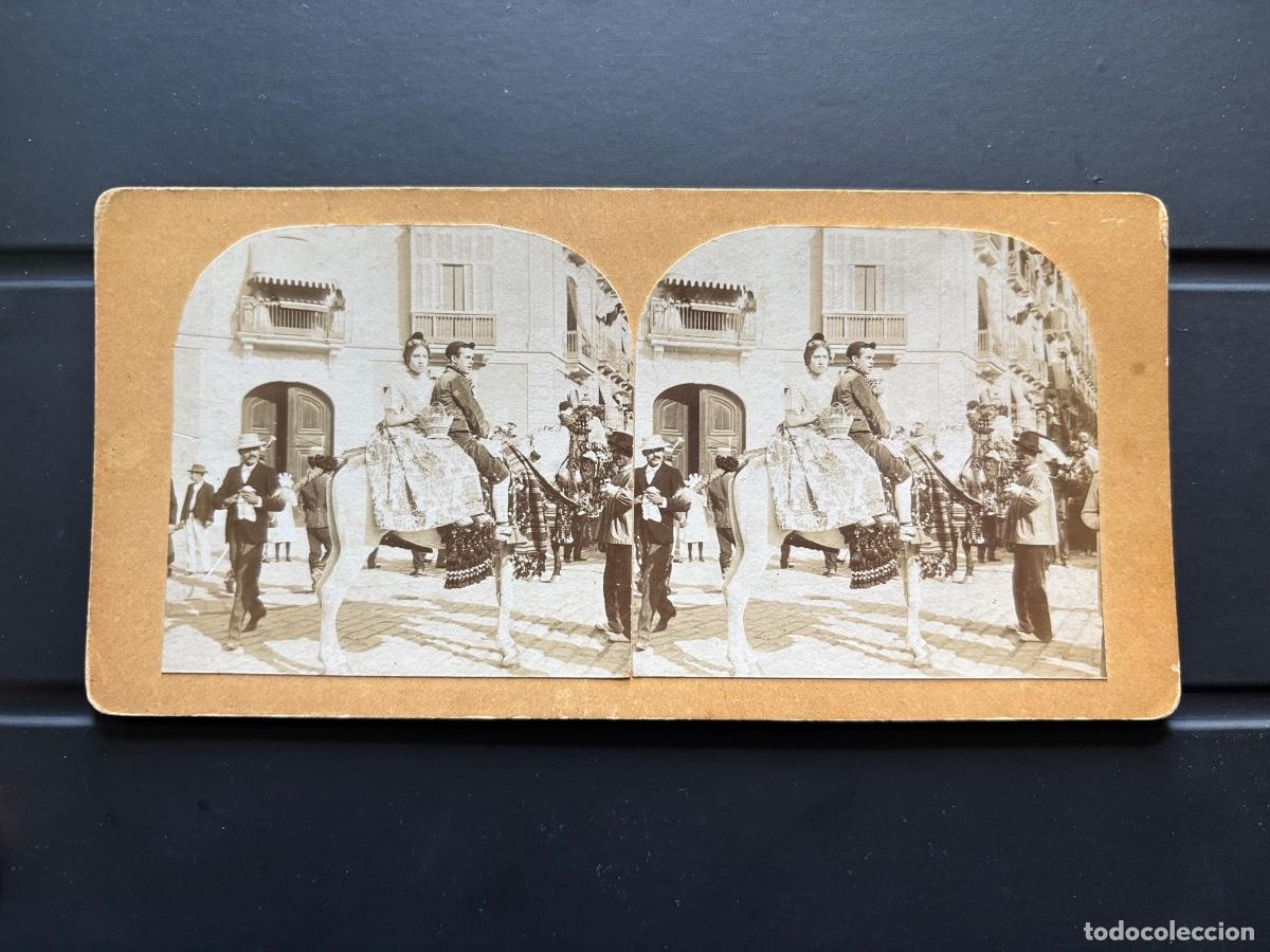 Antique Photography: VALENCIA, UNA GRUPA - VISTA ESTEREOSCOPICA - A&Ntilde;OS 1900