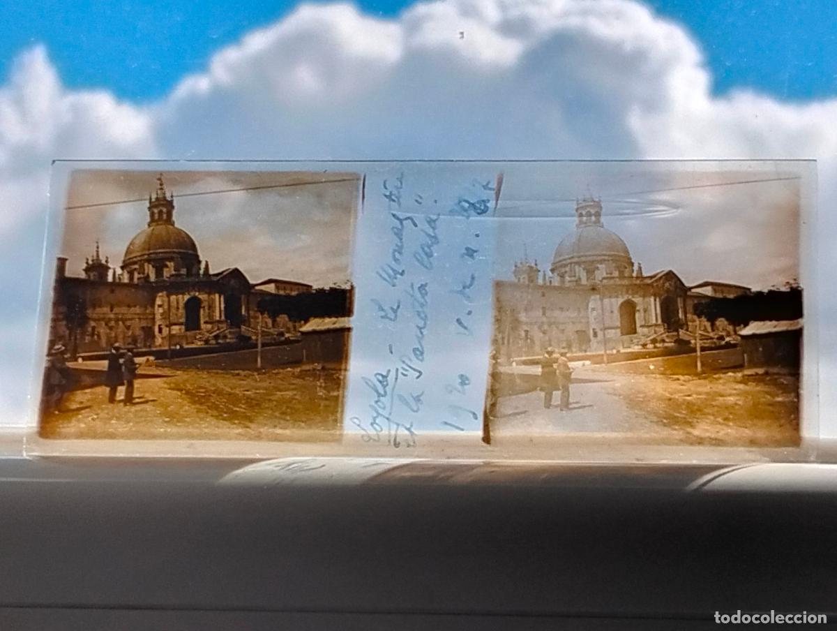 Fotografia antiga: LOYOLA GUIPUZCOA VISTA ESTEREOSCOPICA EN CRISTAL 4 X 10,5 CM