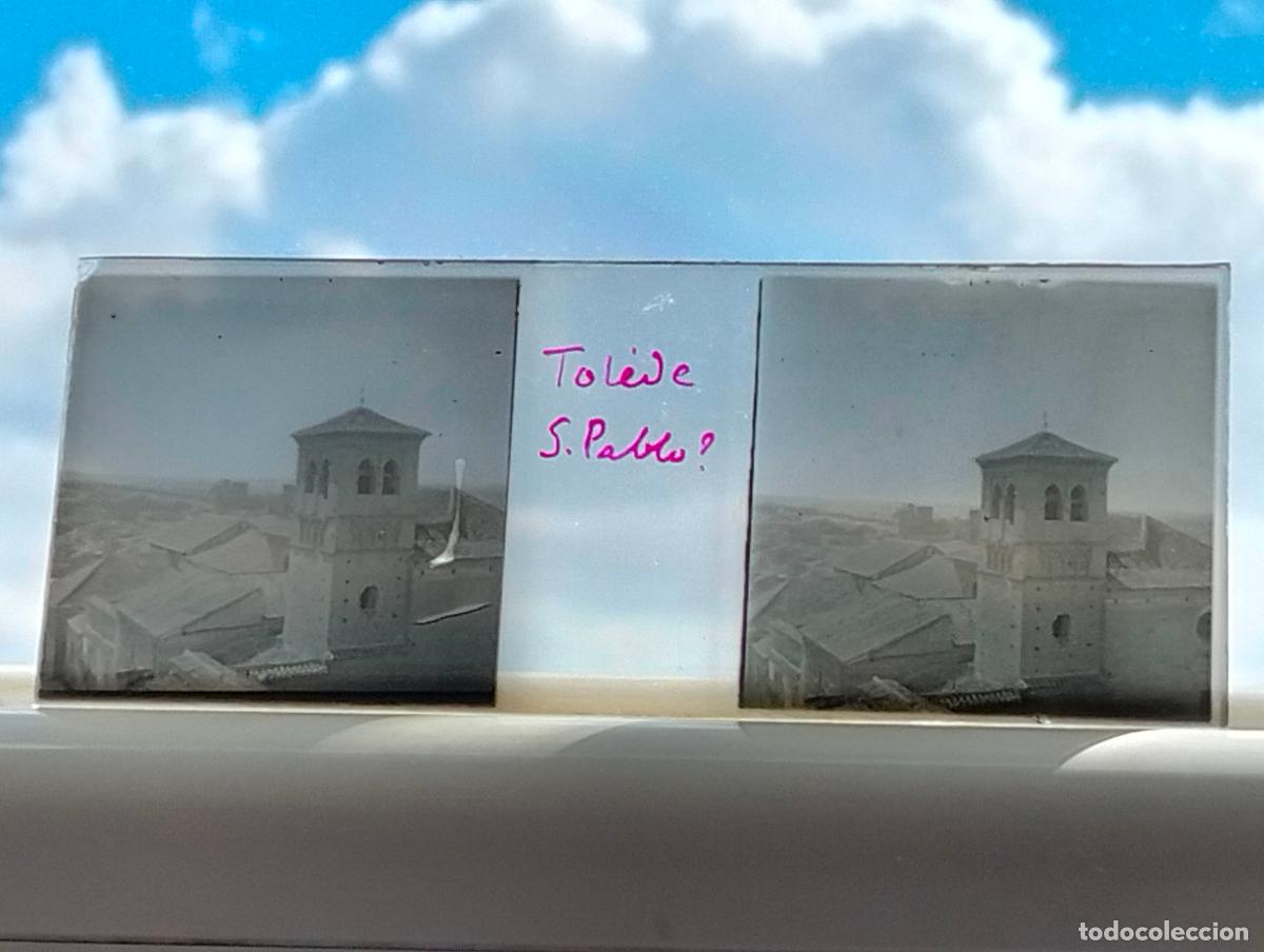 Antique Photography: TOLEDO VISTA ESTEREOSCOPICA EN CRISTAL 4 X 10,5 CM