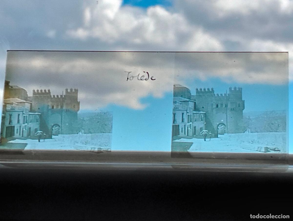Fotografia antiga: TOLEDO VISTA ESTEREOSCOPICA EN CRISTAL 4 X 10,5 CM