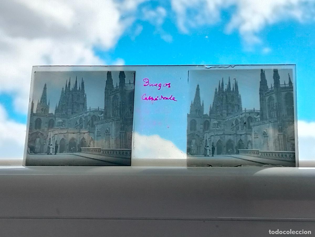 Fotografia antiga: BURGOS VISTA ESTEREOSCOPICA EN CRISTAL 4 X 10,5 CM