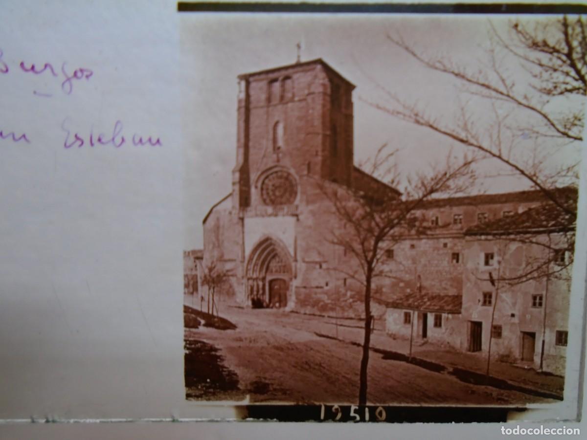 Alte Fotografie: BURGOS.IGLESIA DE SAN ESTEBAN.PLACA ESTEREOSCOPICA EN CRISTAL,1&ordm; XX.10`5X4`5 CM.