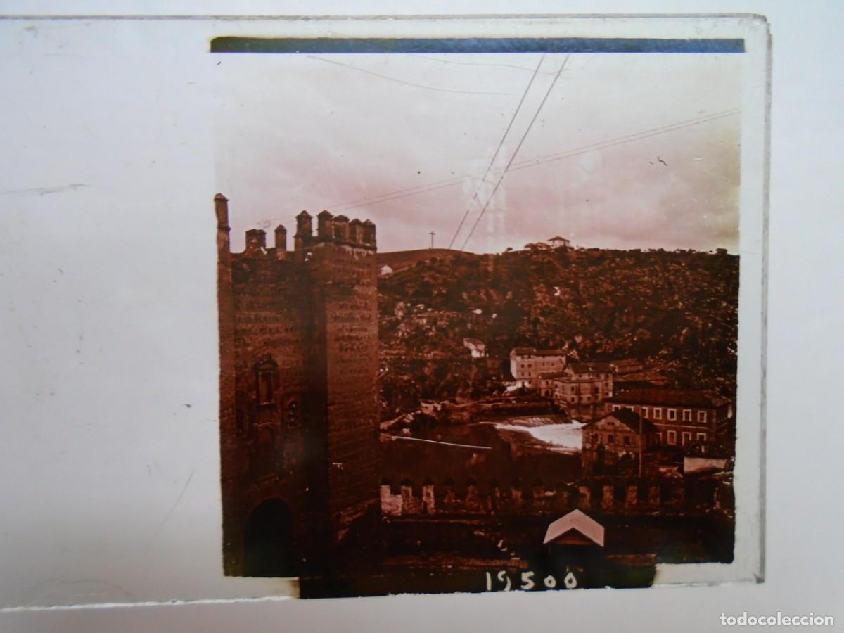 Alte Fotografie: TOLEDO. PUERTA DE ALCANTARA .PLACA ESTEREOSCOPICA EN CRISTAL,1&ordm; XX.10`5X4`5 CM.