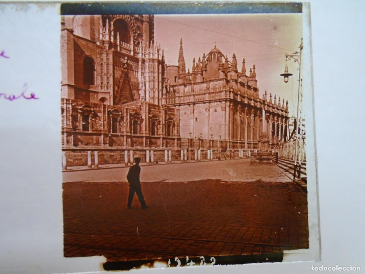 Fotografia antiga: SEVILLA. LA CATEDRAL .PLACA ESTEREOSCOPICA EN CRISTAL,1&ordm; XX.10`5X4`5 CM.