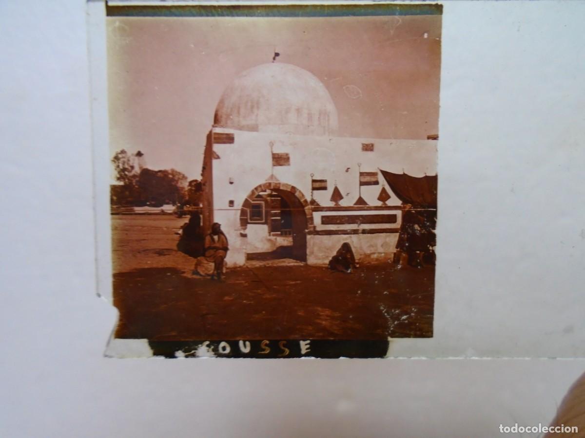 Fotograf&iacute;a antigua: SOUSSE(TUNEZ) MARABOUT-SANTUARIO .PLACA ESTEREOSCOPICA EN CRISTAL,1&ordm; XX.10`5X4`5 CM.