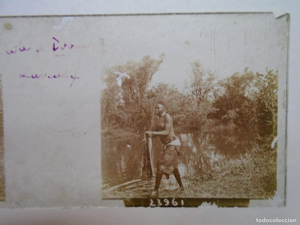 Fotograf&iacute;a antigua: COSTA DE MARFIL. JOVEN TRIBAL .PLACA ESTEREOSCOPICA EN CRISTAL,1&ordm; XX.10`5X4`5 CM.