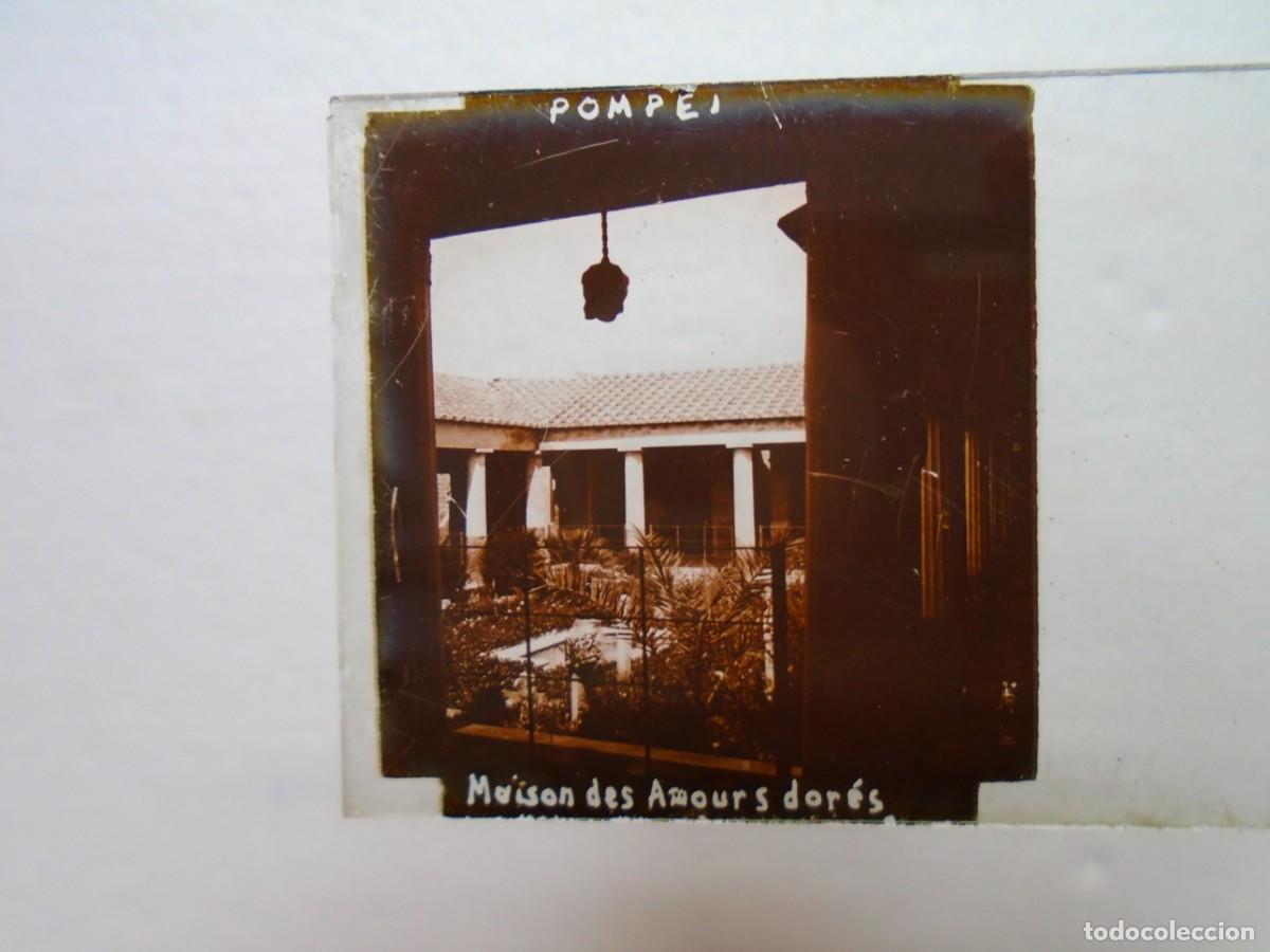 Fotograf&iacute;a antigua: POMPEYA(ITALIA).CASA DE LOS AMORES DORADOS .PLACA ESTEREOSCOPICAS (2) EN CRISTAL,1&ordm; XX.10`5X4`5 CM.