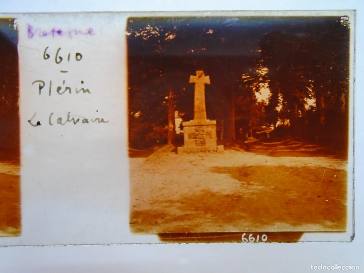 Fotograf&iacute;a antigua: PL&Egrave;RIN(FRANCIA).ANTIGUA CRUZ .PLACA ESTEREOSCOPICA EN CRISTAL,1&ordm; XX.10`5X4`5 CM.