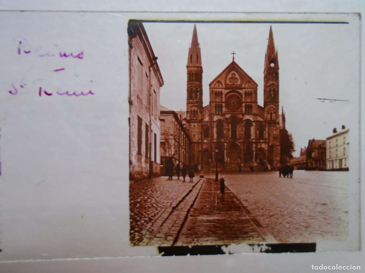 Fotograf&iacute;a antigua: REIMS(FRANCIA). BASILICA DE SAINT-REMI .PLACA ESTEREOSCOPICA EN CRISTAL,1&ordm; XX.10`5X4`5 CM.