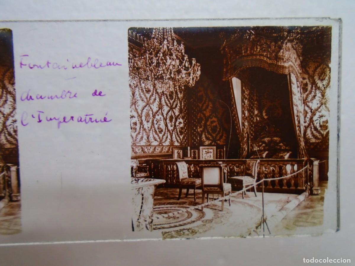 Fotograf&iacute;a antigua: FONTAINEBLEAU(FRANCIA)PALACIO,HABITACION EMPERATRIZ.PLACA ESTEREOSCOPICA EN CRISTAL,1&ordm;XX.10`5X4`5CM.