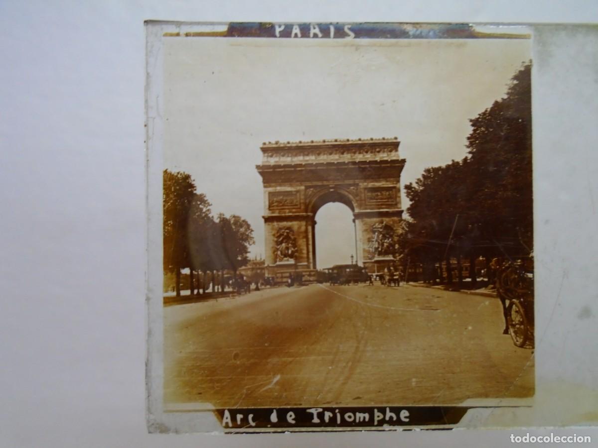 Fotograf&iacute;a antigua: PARIS(FRANCIA)ARCO DEL TRIUNFO.PLACA ESTEREOSCOPICA EN CRISTAL,1&ordm; XX.10`5X4`5 CM.