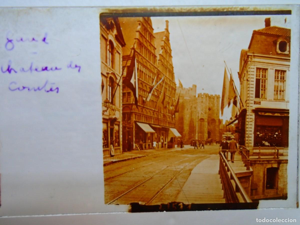 Fotograf&iacute;a antigua: GANTE(BELGICA)CASTILLO DE LOS CONDES.PLACA ESTEREOSCOPICA EN CRISTAL,1&ordm; XX.10`5X4`5 CM.