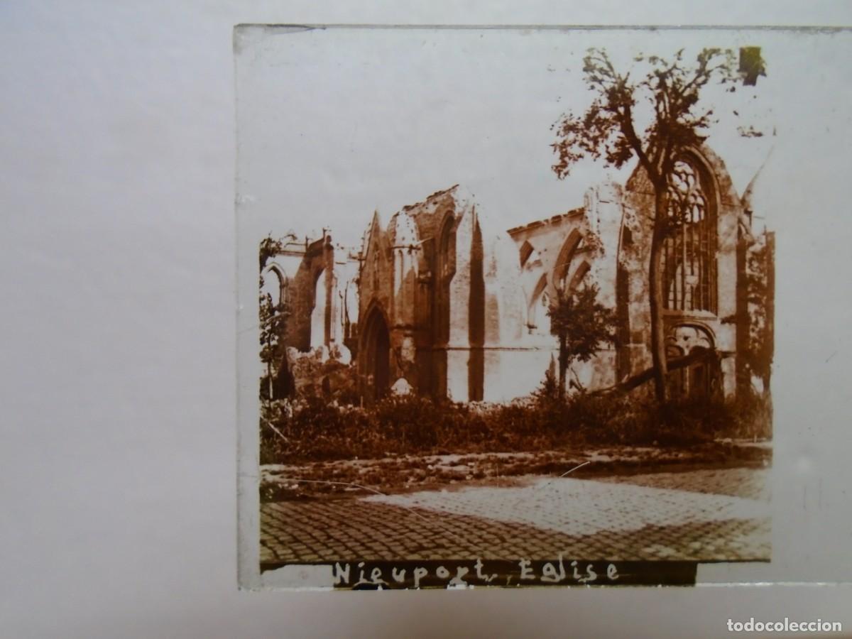 Fotograf&iacute;a antigua: NIEUWPOORT(BELGICA) IGLESIA DE NTRA.SRA.PLACA ESTEREOSCOPICA EN CRISTAL,1&ordm; XX.10`5X4`5 CM.