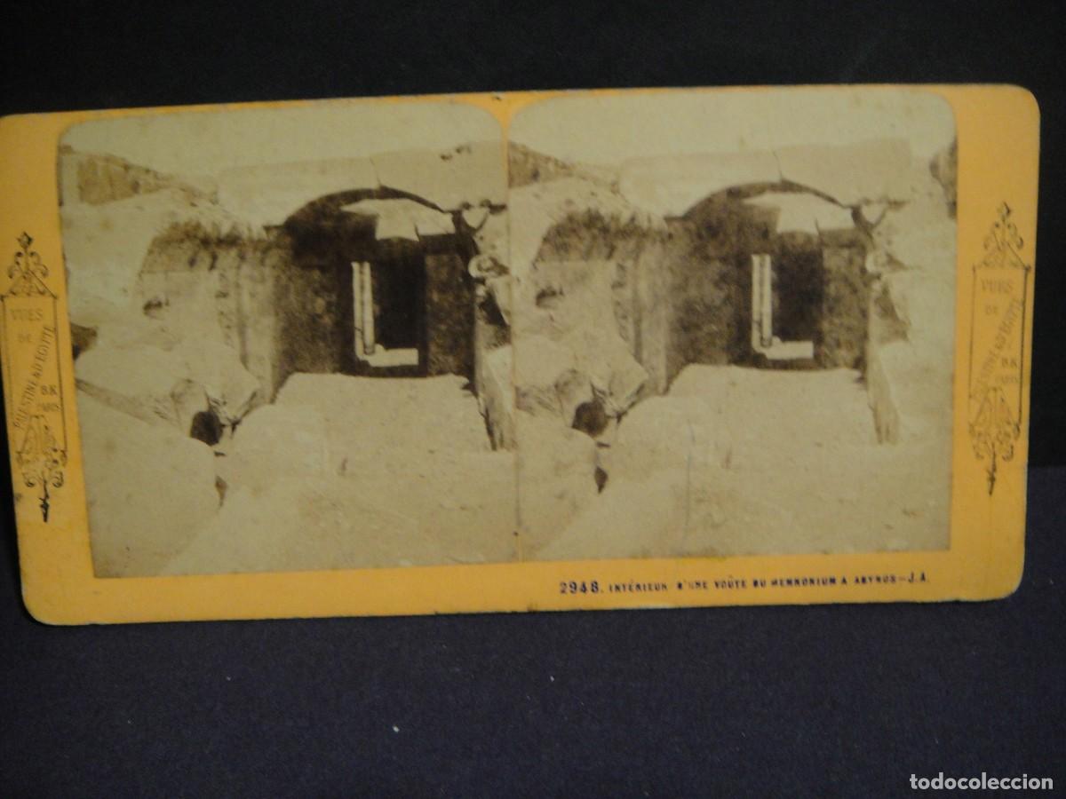 Fotograf&iacute;a antigua: egipto , interior de un templo funerario en abidos - fotografo jean andrieu - editor b. k. paris