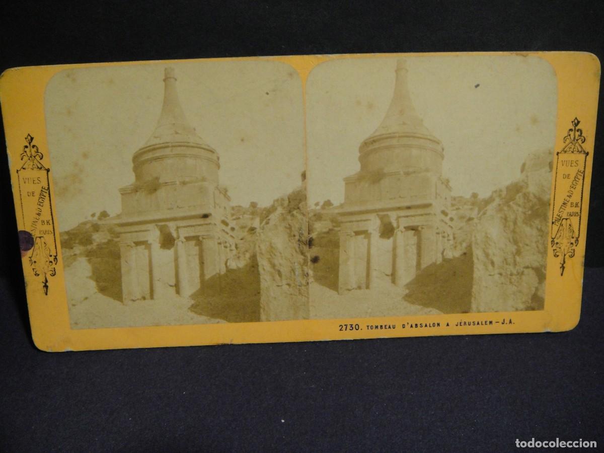 Fotograf&iacute;a antigua: jerusalem , tumba de absalon - fotografo jean andrieu - editor b. k. paris