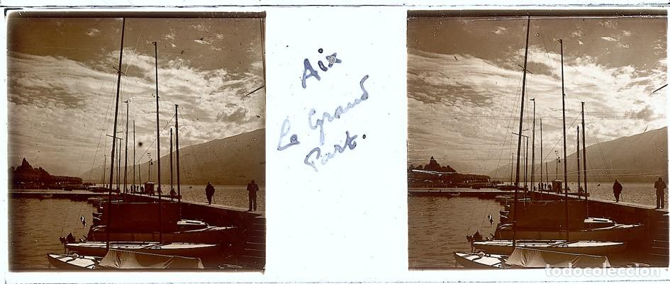 Fotografia antiga: FRANCIA AIX LOTE 14 ESTEREOSCOPICAS DE CRISTAL CON SU CAJA TAMA&Ntilde;O 4.5 X 10.7 CM.
