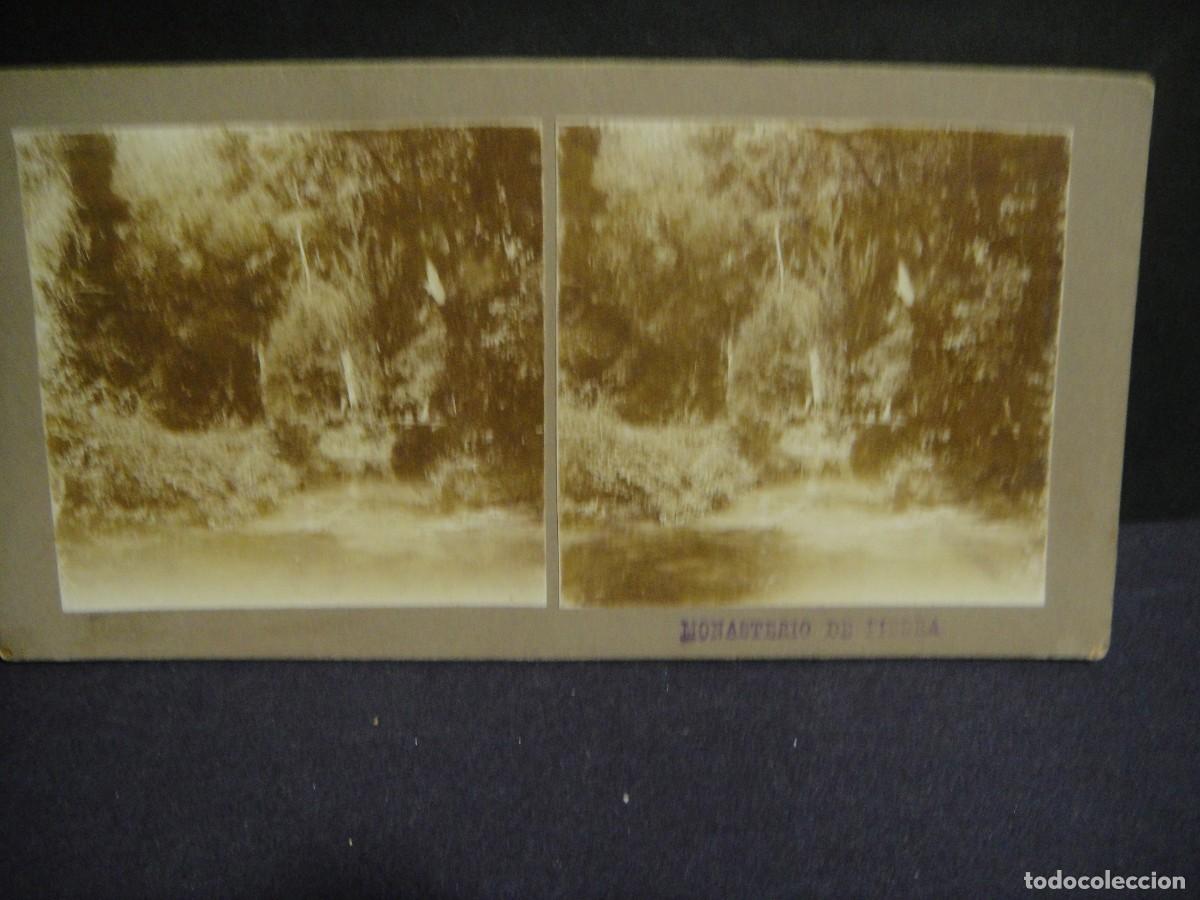 Fotograf&iacute;a antigua: monasterio de piedra - fotografia estereoscopia en albumina