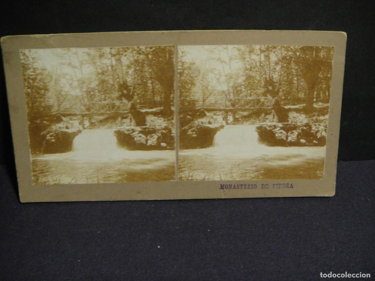 Fotograf&iacute;a antigua: monasterio de piedra - fotografia estereoscopia en albumina