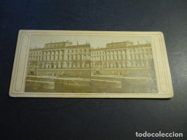 Alte Fotografie: VERSALLES VISTA ESTEREOSCOPICA SIGLO XIX ALBUMINA 8 X 17,5 CM