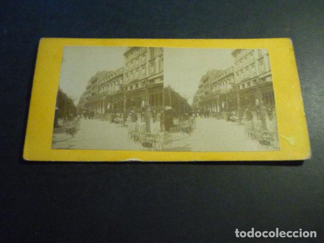 Antique Photography: PARIS VISTA ESTEREOSCOPICA SIGLO XIX ALBUMINA 8 X 17,5 CM