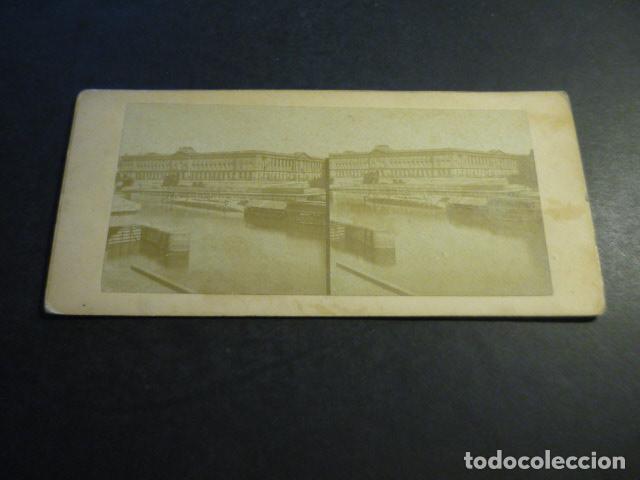 Alte Fotografie: PARIS VISTA ESTEREOSCOPICA SIGLO XIX ALBUMINA 8 X 17,5 CM