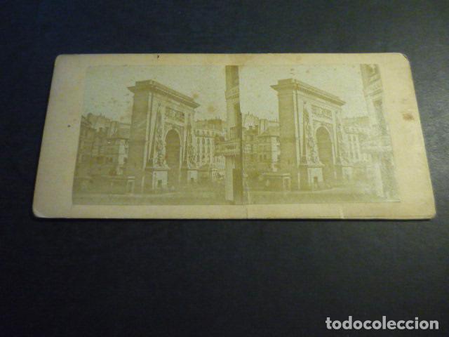 Alte Fotografie: PARIS FRANCIA VISTA ESTEREOSCOPICA SIGLO XIX ALBUMINA 8 X 17,5 CM
