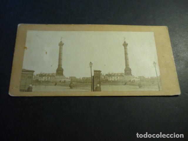 Fotograf&iacute;a antigua: PARIS FRANCIA VISTA ESTEREOSCOPICA SIGLO XIX ALBUMINA 8 X 17,5 CM